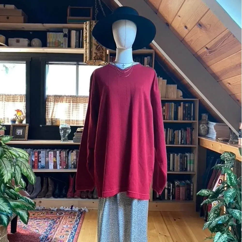 90s Layered Sweater Red